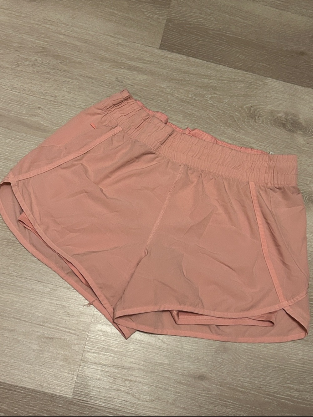 Avia Women’s Elastic Waistband Coral Pink Lined Athletic Shorts sz XL